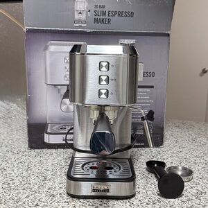 Bella Pro Series - Slim Espresso Machine w 20 Bars Pressure - Stainless Steel